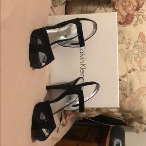 Women’s black suede Calvin Klein heels